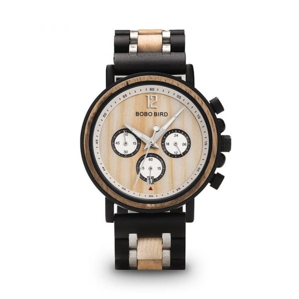 BOBO BIRD Wood Watch Men Luxury Stylish Wooden Timepieces Chronograph Quartz Watches